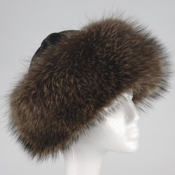 Silver Tipped Raccoon Fur Hat